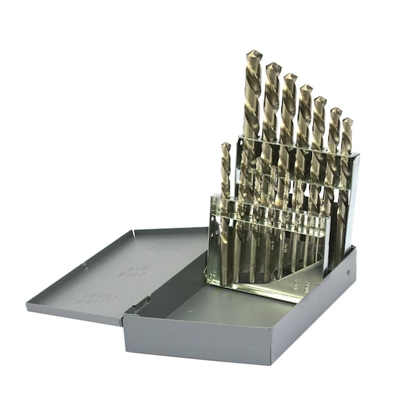 15PC LEFT HAND DRILL SET 1/16-1/2 BY 32nds